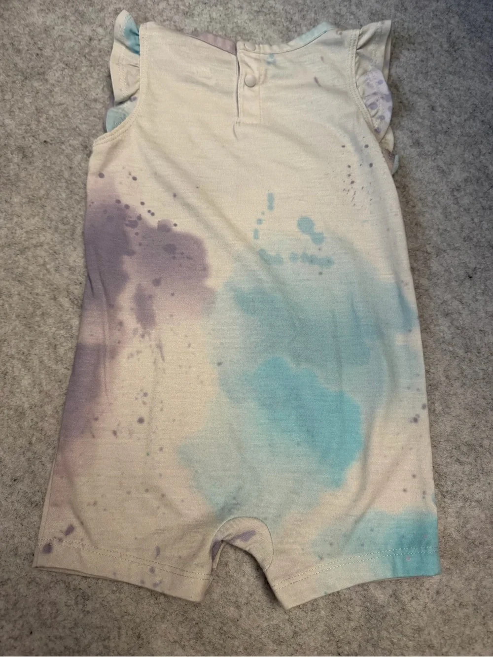 Nike Pastel Tie-Dye Sleeveless Baby romper in Blue & Purple 9m